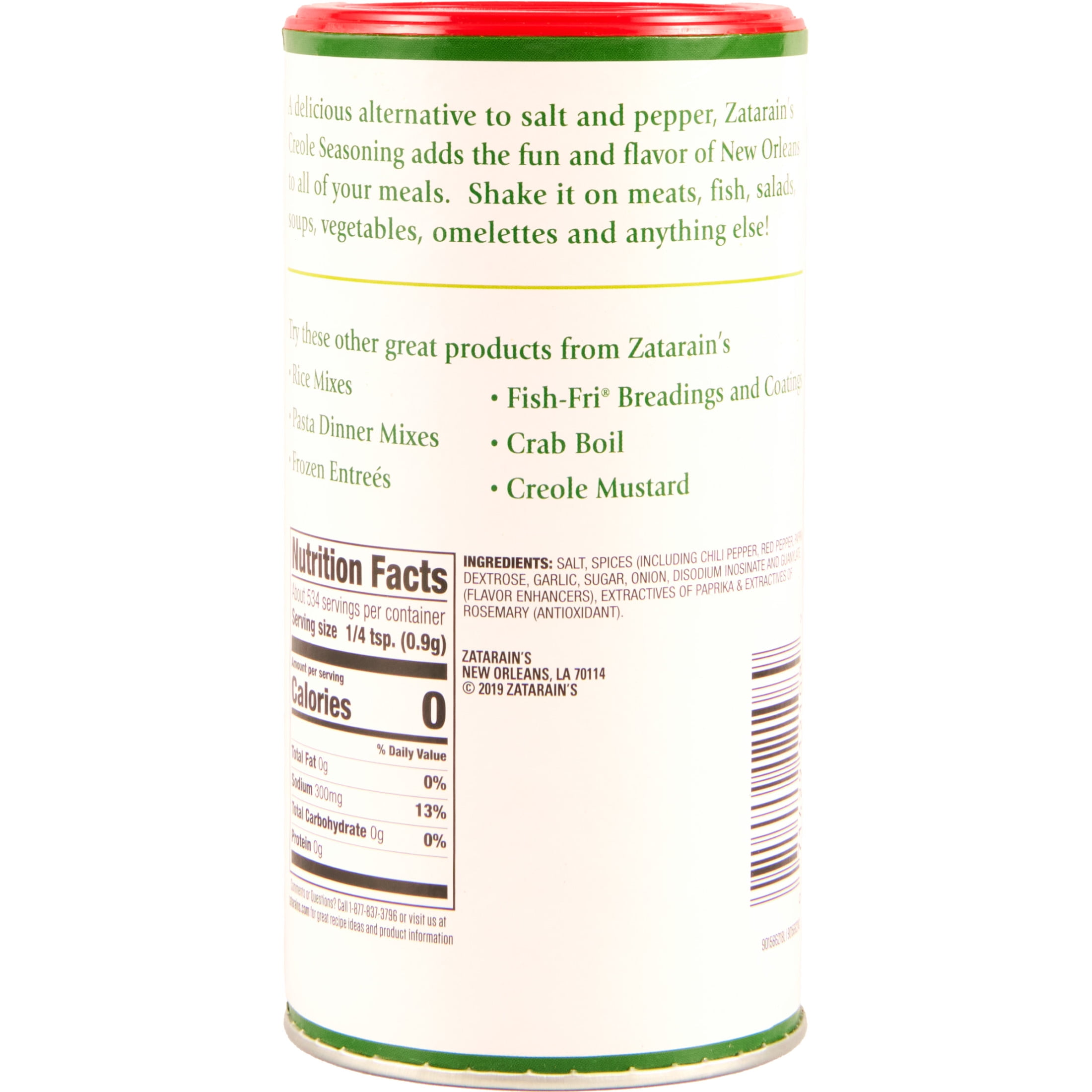 (3 pack) Zatarain's New Orleans Style Creole Seasoning, 17.0 oz Can