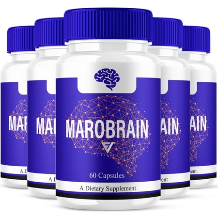 (5 Pack) Marobrain Memory Pills, Maro Brain Support Supplement (300 Capsules)