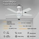 thumbnail image 5 of Vagizm Ventilador de Techo de 52 Pulgadas con Luz - Ventilador de Techo de 5 Aspas para Sala de Estar y Recámara - Flujo de Aire Máximo de 5000 CFM - Motor CC Silencioso - Regulable - Función Reversible - Blanco, 5 of 8