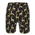 thumbnail image 4 of Yiaed Christmas Gold Deers Print Men's Swim Trunks with Lining Quick Dry Sports Shorts Beach Shorts Boardshorts-X-Large, 4 of 5