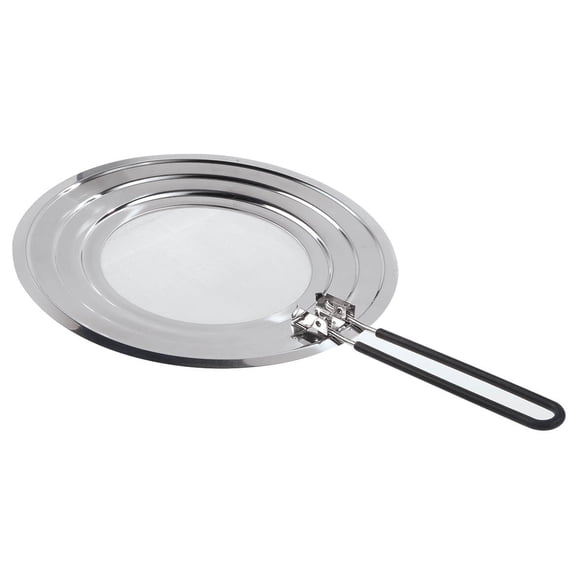 Stainless Steel Splatter Cover with Folding Handle