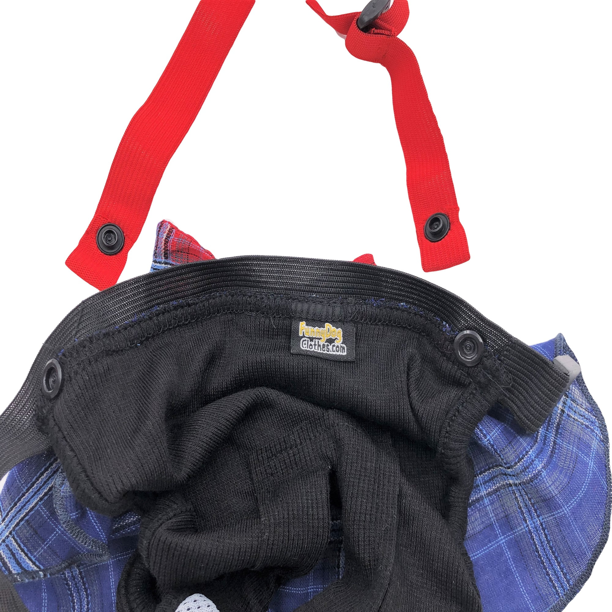 Pack of 2 Dog Skirt Female Diapers Plaid for Small and Large Pet Cotton Blue Red