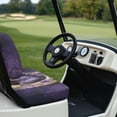thumbnail image 6 of Pzuqiu Purple Butterfly Rose Design Golf Cart Seat Covers All Weather, Soft, Suitable for Outdoor, Fit for Club Car, 6 of 10