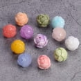 thumbnail image 3 of U8MO 10pcs Flower Carving Round 10mm Artificial Coral Loose Beads For Jewelry Making-Gradual Lt Orange, 3 of 6