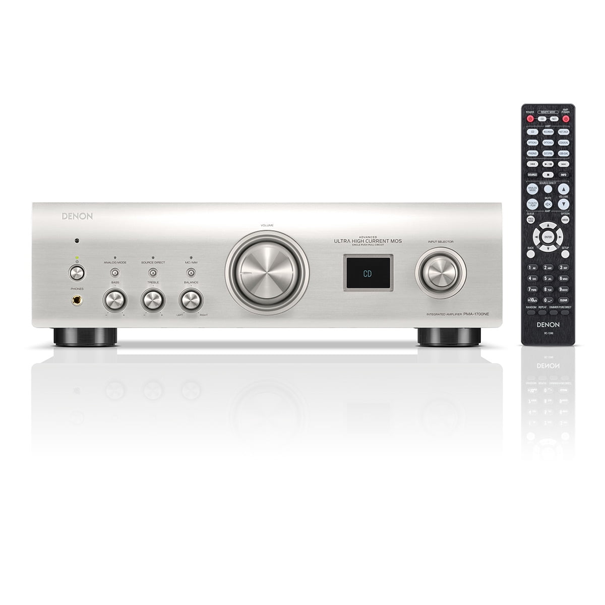 Denon PMA-1700NE Integrated Amplifier with 140W Power per Channel (Silver)