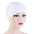 thumbnail image 2 of iHPH7 Turban Headbands for Women Pre Tied Head Scarf for Women Cancer Head Wraps for Women Hair Turban African Head Wraps, White One Size, 2 of 2