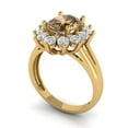 thumbnail image 2 of Halo Engagement Ring for Women - 2.72ct Simulated Champagne Diamond in 14K Yellow Gold Promise Ring, 2 of 6