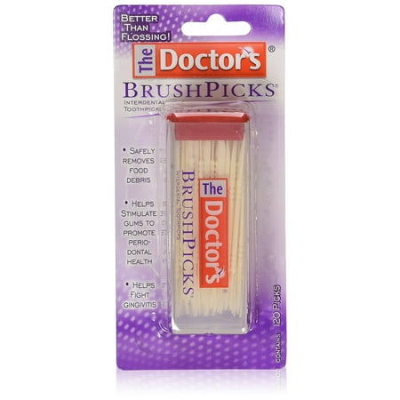 The Doctor's BrushPicks 120 Each (Pack of 6), The world's best toothpick. Better than flossing. By The (Best Scrubs For Dental Hygienist)