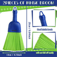 thumbnail image 3 of 2 Pcs Whisk Broom Polys Fiber Handheld Brush Hand Broom Outdoor Broom Car Broom with Hang Hole for Cleaning Inddoor,2 * Handheld Brush,Blue, 3 of 6