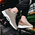 thumbnail image 5 of Men's Elevator Sneakers 2.36 Inch Invisible Height Increasing Lace up Fashion Sneakers, 5 of 14