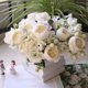 thumbnail image 1 of Ramo de flores artificiales, hortensias, peonías, bayas, arreglo floral sintético de 5 cabezas para centros de mesa de bodas y decoración del hogar, 1 of 6