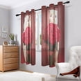 thumbnail image 6 of Cute Cat and Rose Semi Sheer Curtains for Living Room Bedroom Set of 2 Insulated Window Drapes, 6 of 6
