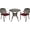 Chili Red, variant on MEETWARM 3 Piece Patio Bistro Set, Outdoor All-Weather Cast Aluminum Dining Furniture Set Includes 2 Chairs with Cushions and a 31” Round Table with Umbrella Hole for Garden Deck
