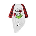 thumbnail image 2 of Conjuntos de pijamas navideños familiares a juego Grinch 2024, pijama de Grinch con parte superior y pantalones de pijama a cuadros, pijama de Grinch para niños y adultos para la familia, 3 Meses, 2 of 4