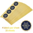 thumbnail image 3 of Sellos de certificado de lámina dorada con diseño de copo de nieve, pegatinas autoadhesivas redondas de 5 cm en relieve, 100 unidades, 3 of 7