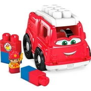 MEGA BLOKS Freddy Fire Truck Fisher-Price Toy Blocks with 1 Figure (6 Pieces) for Toddler