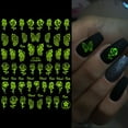 thumbnail image 4 of UDIYO 1 Sheet Exquisite Nail Sticker High Stickiness Paper 3D Luminous Glow Manicure Decal for Home, 4 of 7