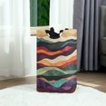 thumbnail image 6 of Yayeee Freestanding Laundry Hamper with Handle Collapsible Large Storage Basket for Clothes, Artistic Desert Pattern, 6 of 7