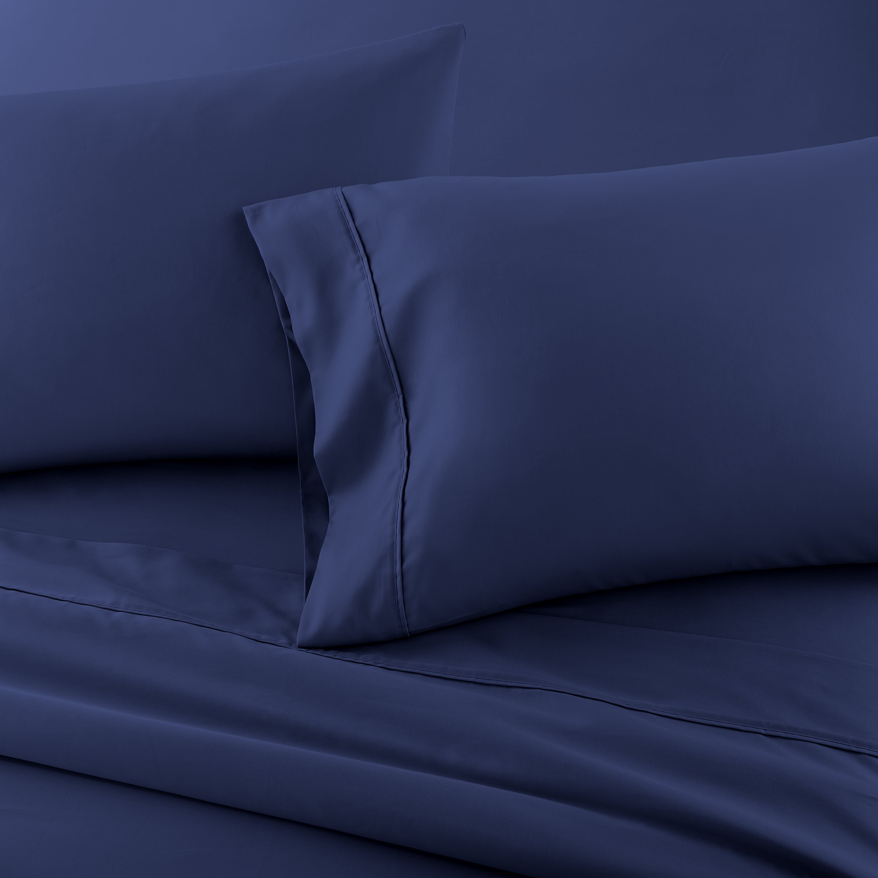 Better Homes & Gardens 2-Piece 300 Thread Count Blue Cove Cotton Sateen Pillowcase Set, Standard/Queen