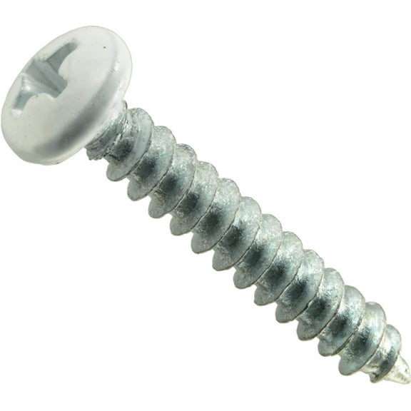Hard-to-Find Fastener 014973508913 508913 8 x 1 Phillips Pan Sheet Metal Screws (100 Pieces), White