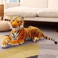thumbnail image 3 of Peluche de tigre realista de alta calidad de 50 a 160 cm, animales salvajes suaves, simulación de tigre blanco y amarillo, regalo de cumpleaños para niños, 3 of 5