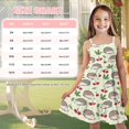 thumbnail image 5 of Uourmeti Girls Summer Capybara Dress 3-14 Y Kids Spaghetti Strap Tiered Midi Dresses Strawberry Fruit A Line Short Dresses for Travel Beach Party, 5 of 6