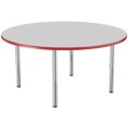 thumbnail image 1 of ECR4Kids 60in Round Everyday T-Mold Adjustable Activity Table Grey/Red/Silver - Super Leg, 1 of 8