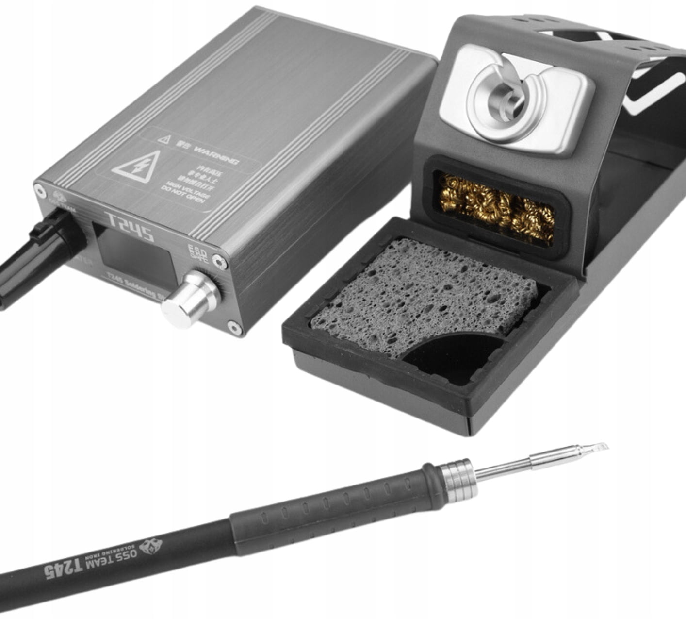T245 electric soldering iron with adjustable temperature, mobile phone repair, flying wire welding tool, high frequency soldering station, c245 curved tip knife head