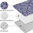 thumbnail image 5 of Blue Ethnic Paisley and Floral Pattern Bathroom Rugs Sets 3 Piece,Toilet Cover Set,Absorbent Non Slip Bathroom Mats Sets with U-Shaped Contour Rug Toilet Rug Set, 5 of 5