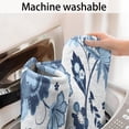 thumbnail image 5 of Blue Floral Leaf Pattern Bathroom Rugs Mat,Non Slip Microfiber Bathroom Rug,Rubber Backing,Soft Bathroom Mats for Bathroom Floor,Tub and Shower,17x27in(43x68cm), 5 of 5