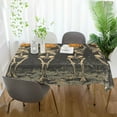 thumbnail image 3 of Yayeee Tablecloths 60" x 108" Rectangle Wrinkle Resistant Party Table Cover, Beige Halloween Skeleton, 3 of 8