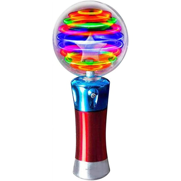 Varita luminosa portátil LED, mini varita luminosa, varita mágica brillante para niños con bola LED, varita luminosa intermitente, juguetes para niños (A)