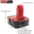 Battery Adapter for Dewalt DCA1820 18V20V Converter with USB Port