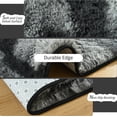 thumbnail image 3 of Wellber Shag Rugs Fluffy Tie-Dyed Area Rug for Bedroom Living Room Carpet Home Decor,6'x9',Black, 3 of 7