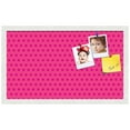 thumbnail image 2 of PinPix 24x14 Custom Cork Bulletin Board Pink Polka Dot Poster Board Has a Fabric Style Canvas Finish, Framed in Pink Polka Dot, by ArtToFrames (PinPix-450), 2 of 6