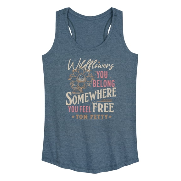 Tom Petty - Wildflowers - Women's Racerback Graphic Tank