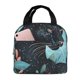 thumbnail image 1 of Balery Black Panther Floral Illustration Bolsa de Almuerzo Aislada – Caja de Almuerzo con Papel de Aluminio Grueso, Mantiene la Comida Fresca por 4 Horas, 1 of 8