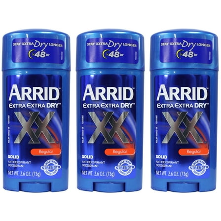 3 Pack - ARRID XX Anti-Perspirant Deodorant Solid Regular 2.70 oz Each