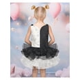 thumbnail image 4 of Sunny Fashion Girls Dress Black White Color Block Asymmetrical Lace Sequin Trim Ruffled Tiered Tulle Modern 5 Years, 4 of 6