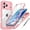 Pink, variant on Dteck Case with Wrist Strap for iPhone 17 Pro Max,360° Full Body Case Built-in HD Touch Sensitive Screen Protector Compatible with MagSafe Shockproof Clear Back Cover,Black