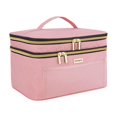 thumbnail image 1 of Bolsa de maquillaje BAFAMYE Double Layer Travel para mujer rosa, 1 of 7