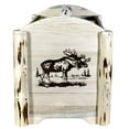 thumbnail image 2 of Montana Collection Magazine Rack w/ Laser Engraved Moose Design, Clear Lacquer Finish, 2 of 9