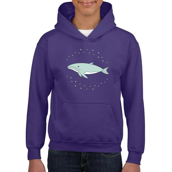 A Cute Whale. Hoodie Juniors -Image by Shutterstock, Medium