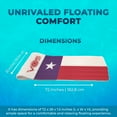 thumbnail image 3 of VOS Infinity Lounger Effusion Float for Adults, Ultra Buoyant Water Floats for Pools, Beaches, Lakes, Water Parks, 72" x 26" x 1.5"(Lone Star), 3 of 7