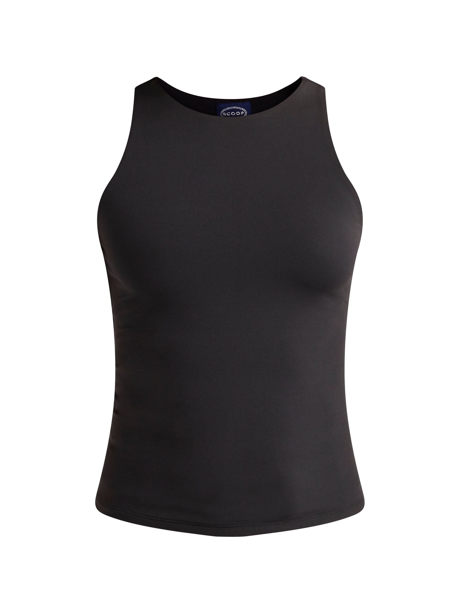 Scoop Women's High Neck Contour Tank Top, Sizes XS-XXL