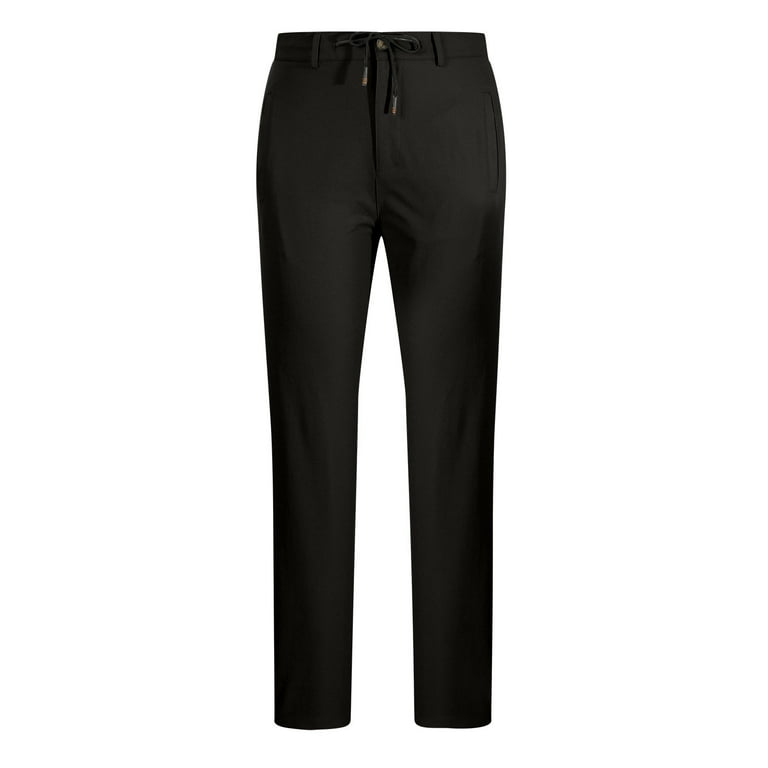 Stretch woolen pants with logo band in Black for Boys