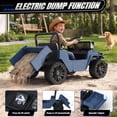 thumbnail image 3 of 24V Ride On Dump Truck for Kids, Licensed Toyota Land Cruiser FJ45 Power Car Wheels Ride On Toy with Electric Dump Bed, Parent Remote Control, Music, LED Lights, Birthday Gift for Kids Ages 3-6, Blue, 3 of 11
