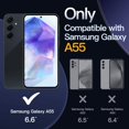 thumbnail image 2 of JETech Case for Samsung Galaxy A55 5G, Non-Yellowing Shockproof Bumper Protective Phone Cover, Anti-Scratch Hard PC Back (Black), 2 of 6