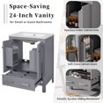 thumbnail image 2 of Aukfa 24" Bathroom Vanity with SinkFreestanding Single Sink Bathroom Cabinet with Soft-Close Doors,Gray, 2 of 7