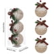 thumbnail image 3 of Herunwer Christmas Plaid Ball Ornaments - Black & Red Buffalo Plaid Fabric Ball Ornaments with Pine Cones and Greenery, Plaid Christmas Tree Hanging Balls Ornament, 3 of 6